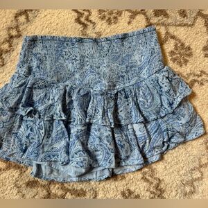 Hollister Light Blue Smocked Skirt